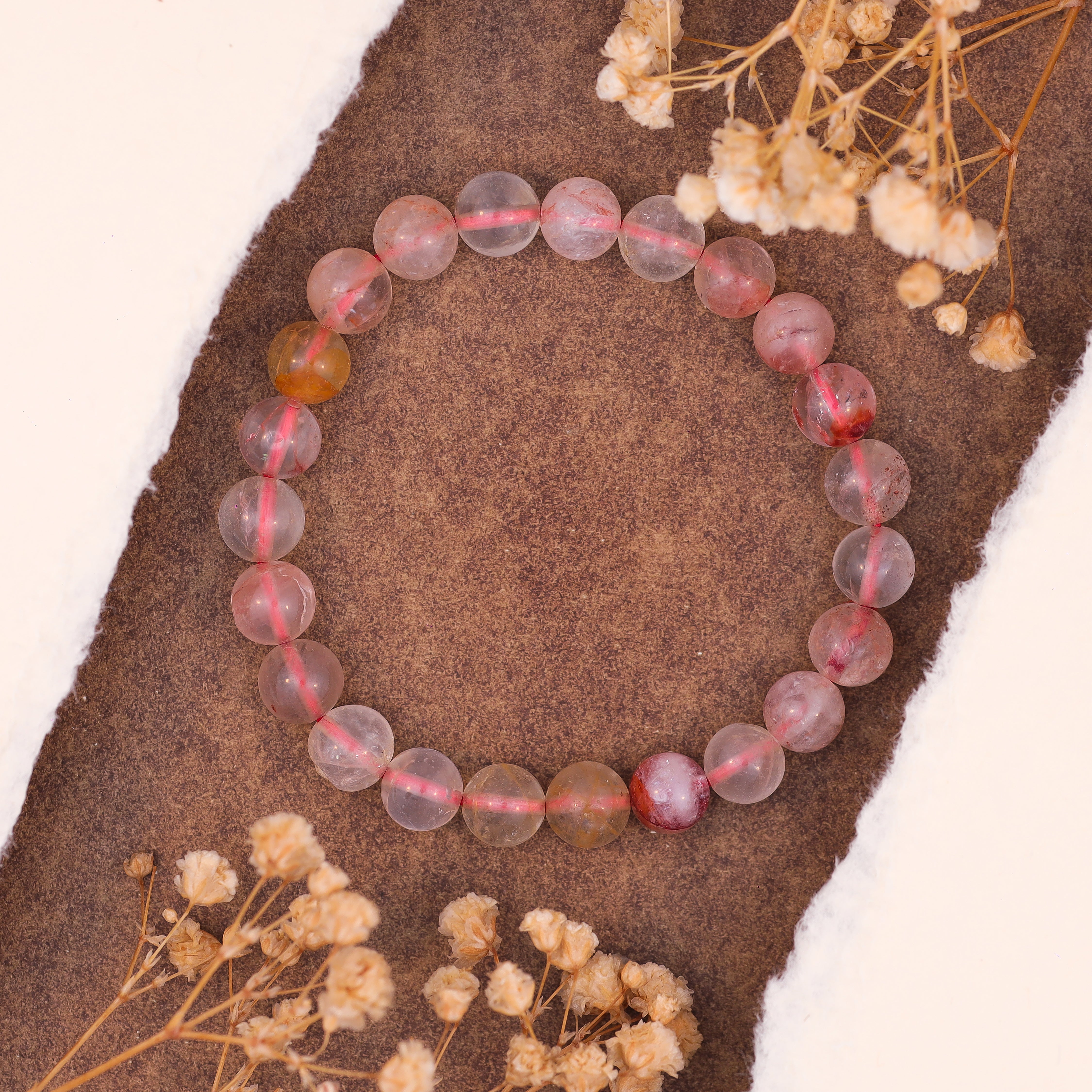 Fire Agate Stone Bracelet