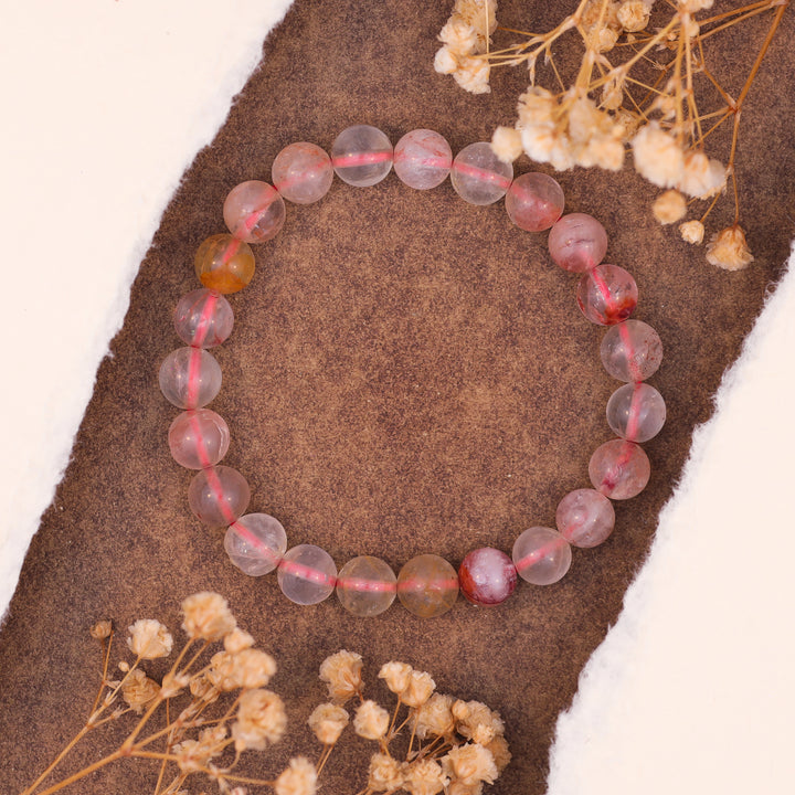 Fire Agate Stone Bracelet