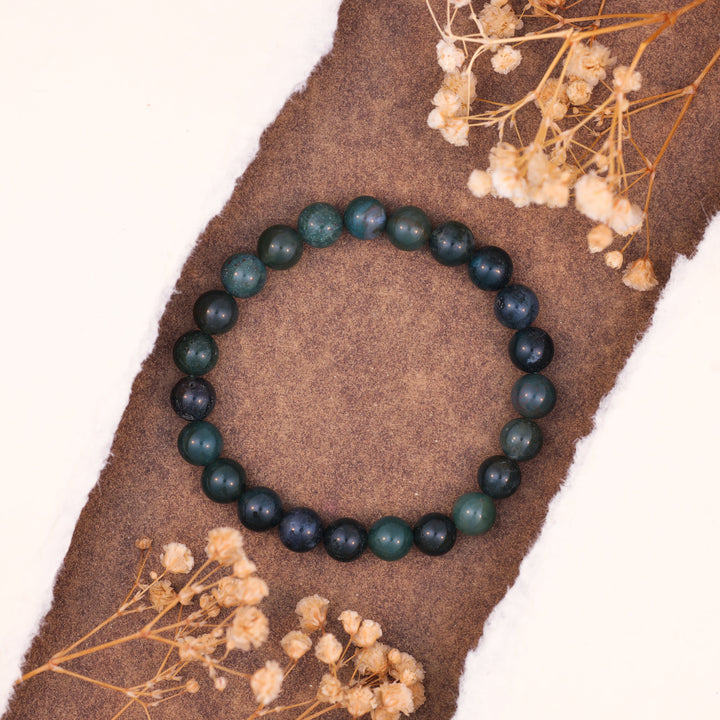 Moss Agate Stone Bracelet