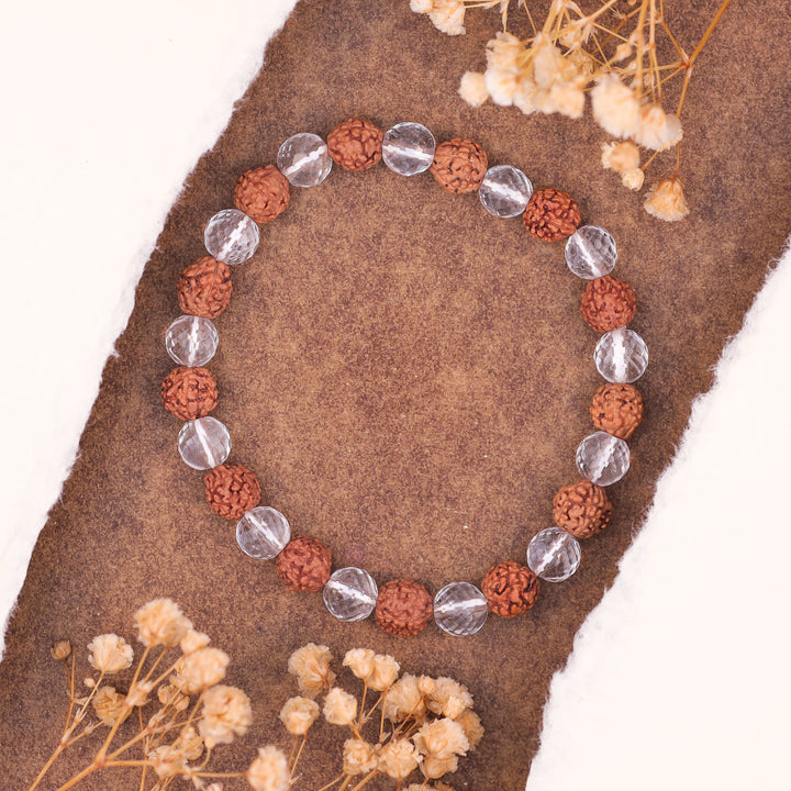 Rudraksha Crystal Stone Bracelet