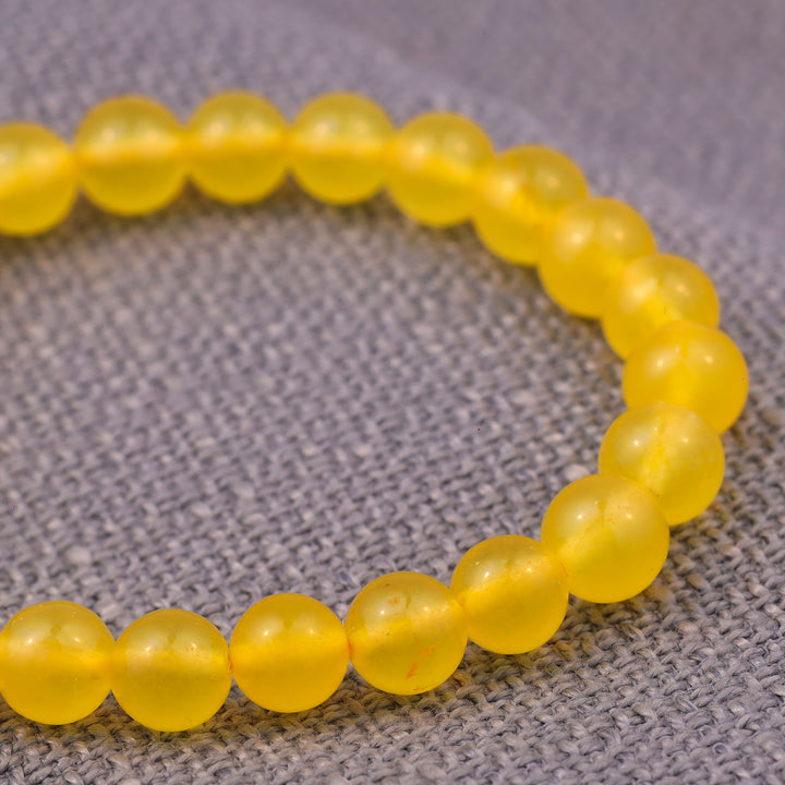 Yellow Jade Stone Bracelet