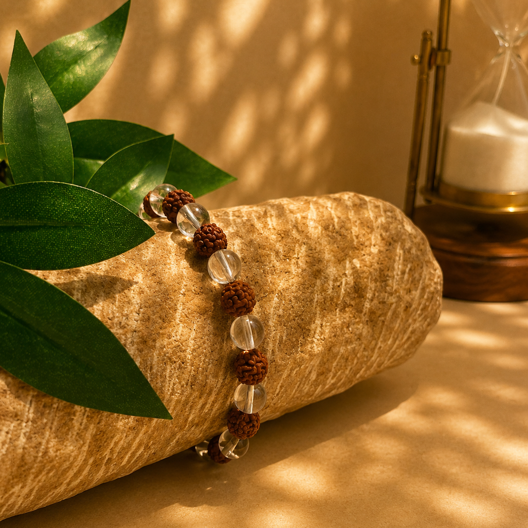 Rudraksha Crystal  Bracelet