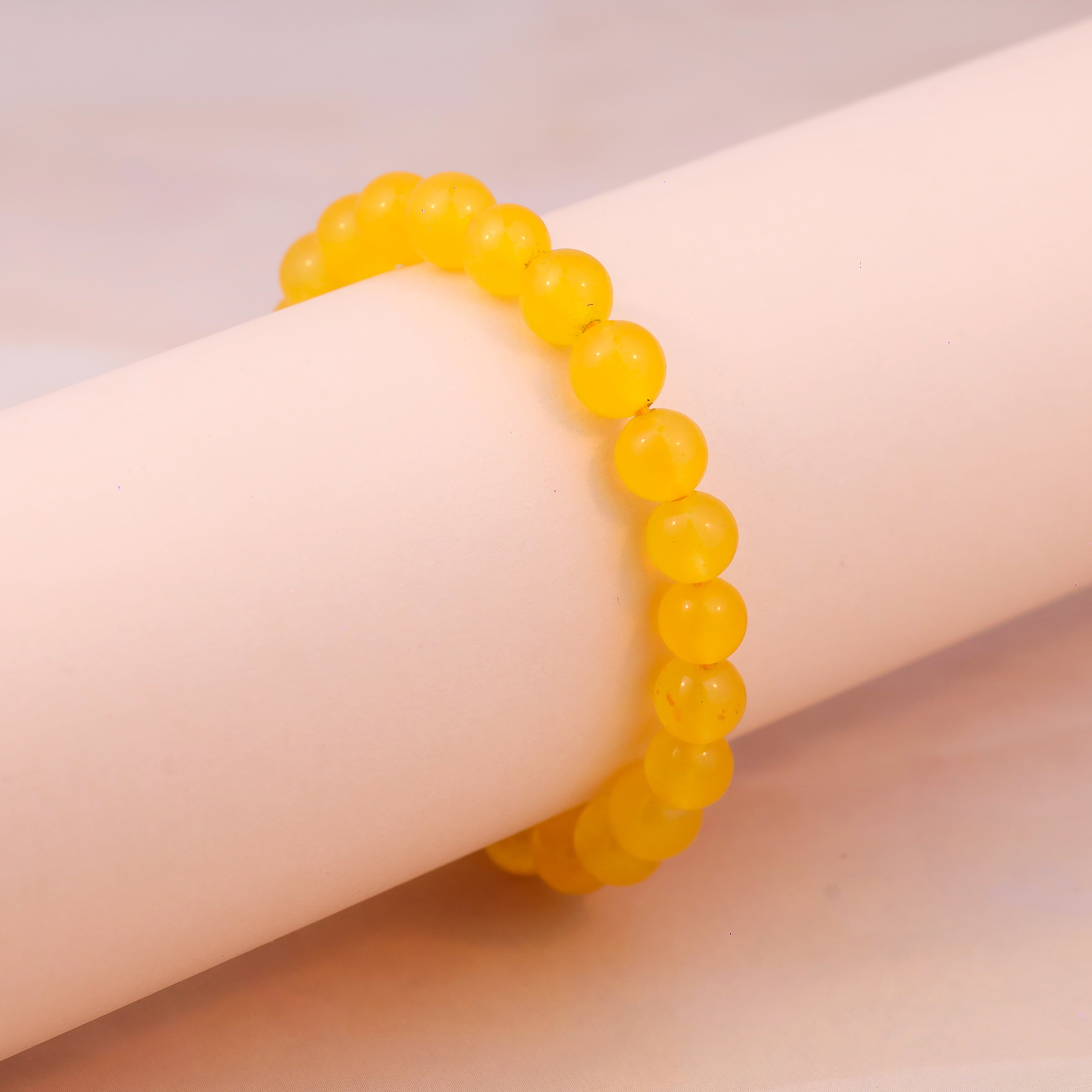 Yellow Jade Stone Bracelet